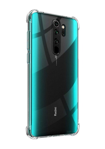 Xioami Redmi Note 8 Pro Kılıf Ultra Korumalı Şeffaf Anti Shock Kılıf + Tam Kaplayan 5D Cam Ekran Koruyucu