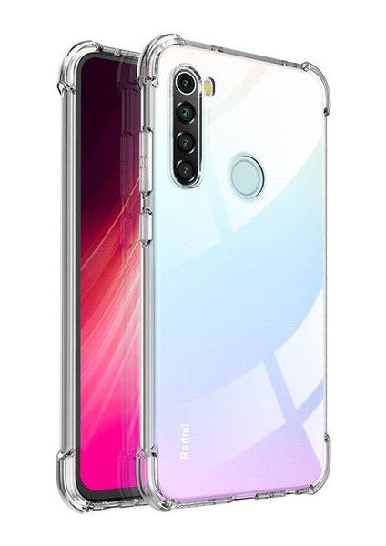 Xioami Redmi Note 8 Kılıf Ultra Korumalı Şeffaf Anti Shock Kılıf + Tam Kaplayan 5D Cam Ekran Koruyucu