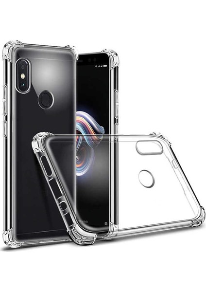 Xioami Redmi Note 6 Pro Kılıf Ultra Korumalı Şeffaf Anti Shock Kılıf + Tam Kaplayan 5D Cam Ekran Koruyucu