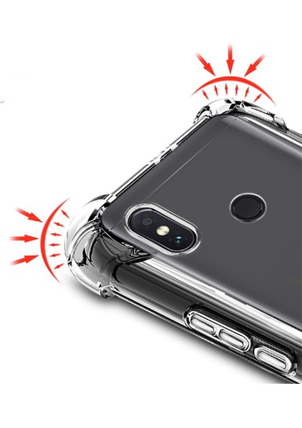 Xioami Redmi Note 6 Pro Kılıf Ultra Korumalı Şeffaf Anti Shock Kılıf + Tam Kaplayan 5D Cam Ekran Koruyucu