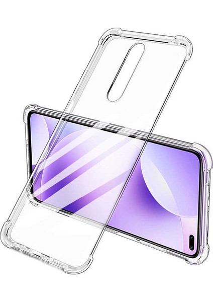 Xioami Redmi K30 Kılıf Ultra Korumalı Şeffaf Anti Shock Kılıf + Tam Kaplayan 5D Cam Ekran Koruyucu