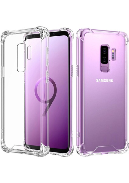 Samsung Galaxy S9 Plus Kılıf Ultra Korumalı Şeffaf Anti Shock Kılıf + Tam Kaplayan 6D Polymer Nano Ekran Koruyucu