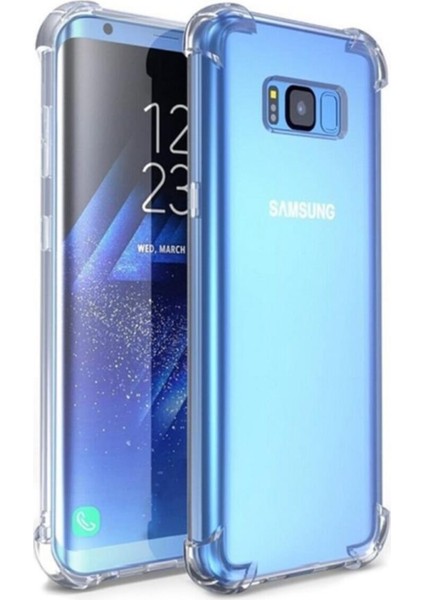 Samsung Galaxy S8 Kılıf Ultra Korumalı Şeffaf Anti Shock Kılıf + Tam Kaplayan 3D Cam Ekran Koruyucu