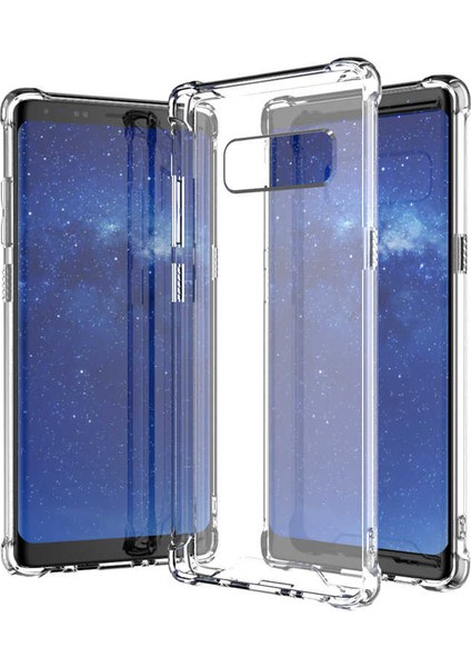 Samsung Galaxy Note 8 Kılıf Ultra Korumalı Şeffaf Anti Shock Kılıf + Tam Kaplayan 6D Polymer Nano Ekran Koruyucu