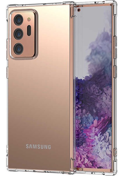 Samsung Galaxy Note 20 Ultra Kılıf Ultra Korumalı Şeffaf Anti Shock Kılıf + Zum Body Ekran Koruyucu (Ön-Arka)