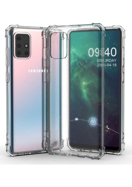 Samsung Galaxy A71 Kılıf Ultra Korumalı Şeffaf Anti Shock Kılıf + Nano Ekran Koruyucu