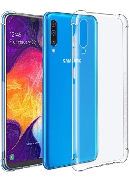 Samsung Galaxy A30S Kılıf Ultra Korumalı Şeffaf Anti Shock Kılıf + Tam Kaplayan 6D Nano Ekran Koruyucu