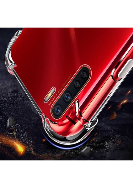 Oppo Reno 3 Kılıf Ultra Korumalı Şeffaf Anti Shock Kılıf + Tam Kaplayan 5D Cam Ekran Koruyucu