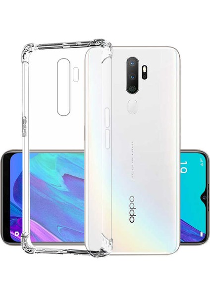 Oppo A5-A9 2020 Kılıf Ultra Korumalı Şeffaf Anti Shock Kılıf + Nano Ekran Koruyucu