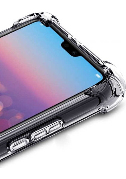 Huawei P30 Kılıf Ultra Korumalı Şeffaf Anti Shock Kılıf + Tam Kaplayan 6D Nano Ekran Koruyucu