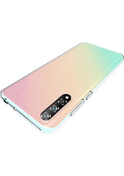 Huawei P Smart S (Y8P) Kılıf Lüx Silikon Kılıf Şeffaf + Tam Kaplayan 6D Nano Ekran Koruyucu
