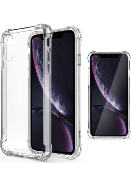 Apple iPhone XR Kılıf Ultra Korumalı Şeffaf Anti Shock Kılıf + Tam Kaplayan 5D Cam Ekran Koruyucu