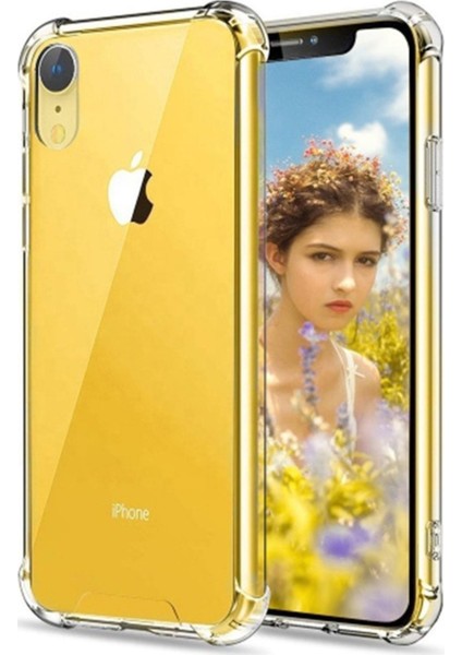 Apple iPhone XR Kılıf Ultra Korumalı Şeffaf Anti Shock Kılıf + Nano Ekran Koruyucu