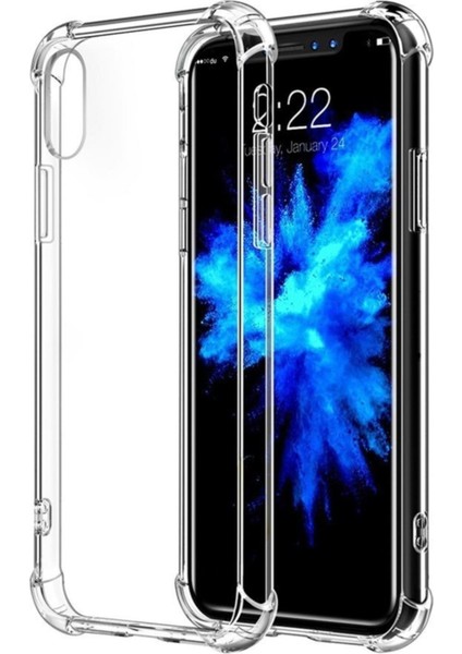 Apple iPhone X/XS Kılıf Ultra Korumalı Şeffaf Anti Shock Kılıf + Cam Ekran Koruyucu