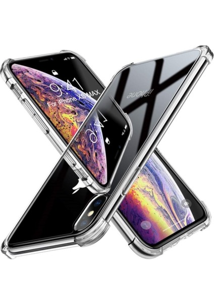 Apple iPhone X/XS Kılıf Ultra Korumalı Şeffaf Anti Shock Kılıf + Cam Ekran Koruyucu