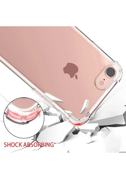 Apple iPhone 6 Plus Kılıf Ultra Korumalı Şeffaf Anti Shock Kılıf + Cam Ekran Koruyucu