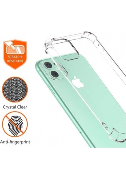 Apple iPhone 11 Pro Max (6.5'') Kılıf Ultra Korumalı Şeffaf Anti Shock Kılıf + Tam Kaplayan 6D Nano Ekran Koruyucu