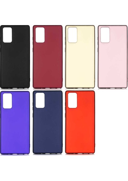 Case 4U Samsung Galaxy Note 20 Kılıf Klasik Mat Renkli Yumuşak Premier Silikon Siyah