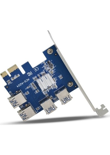 4471 Pci-E Express 1x 1 To 4 USB 3.0 Ekran Kartı Riser Çoklayıcı