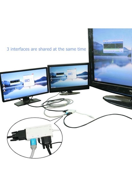 4474 Mini Displayport To HDMI DVI VGA 3.5mm Kulaklık Çıkışı Thunderbolt Çevirici Dönüştürücü Adaptör