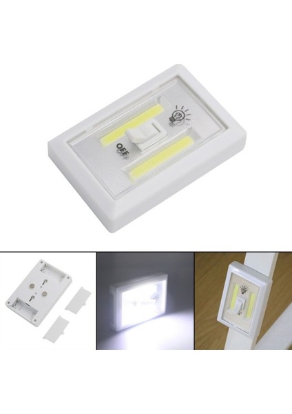2 Ledli Pilli Lamba Anahtarlı Portatif LED Işık - Mıknatıslı Y