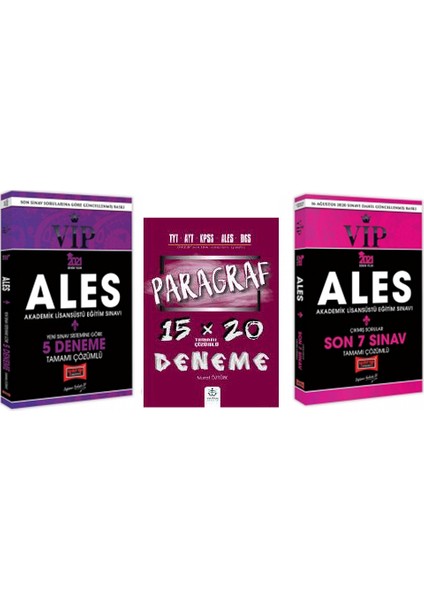 ALES 5 Deneme Son 7 Sınav Çıkmış Paragraf 3'lü Set
