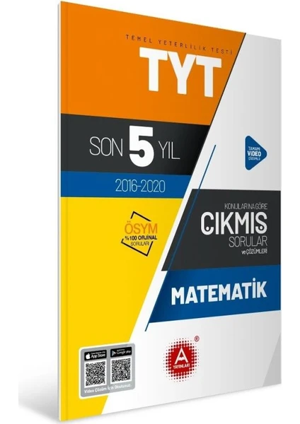 A Yayınları TYT Matematik Son 5 Yıl Konularına Göre Tamamı Çözümlü Çıkmış Sorular