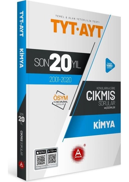 TYT AYT Kimya Son 20 Yıl Konularına Göre Tamamı Çözümlü Çıkmış Sorular