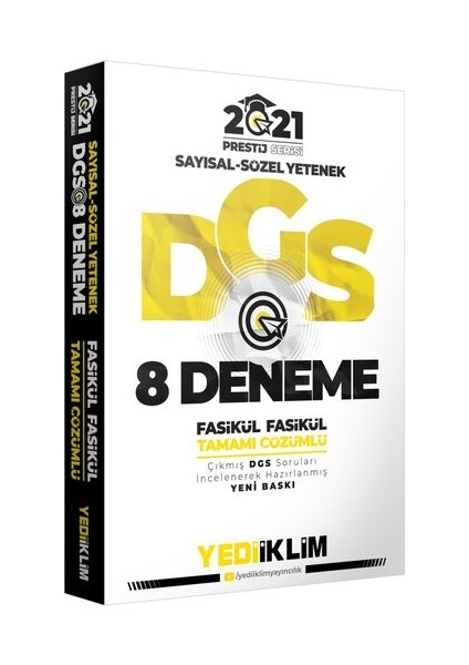 Yayınevi ALES 2021 Prestij Serisi Tamamı Çözümlü 8 Fasikül Deneme