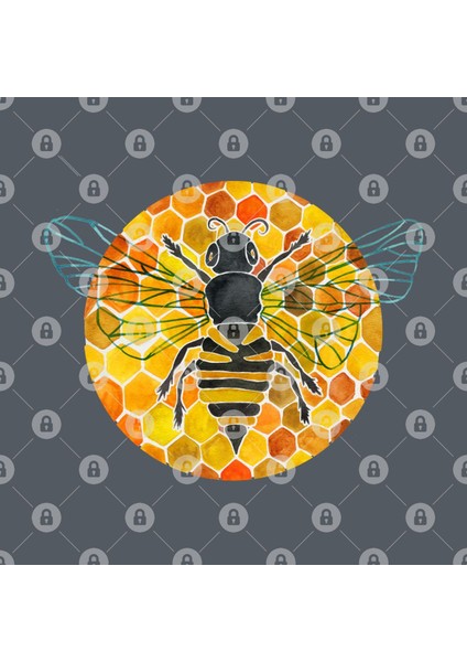 Bumblebee & Honeycomb Kupa Bardak