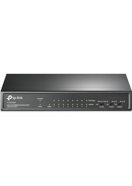 TL-SF1009P. 9-Port 10/100Mbps Masaüstü Switch with 8-Port PoE+