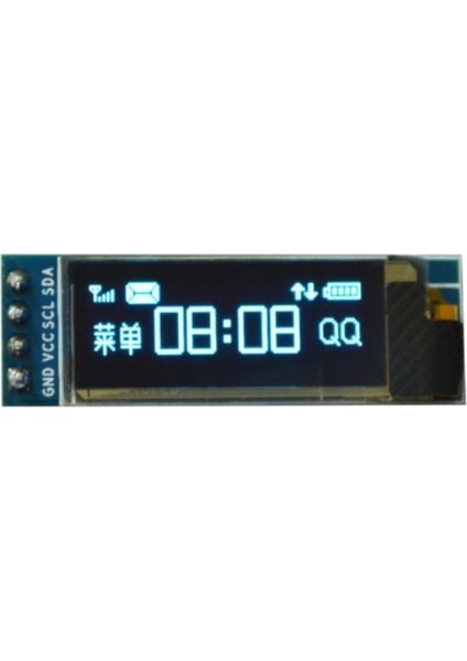 128X32 OLED LCD Ekran 0.91" SSD1306 (Arduino Uyumlu) - Beyaz