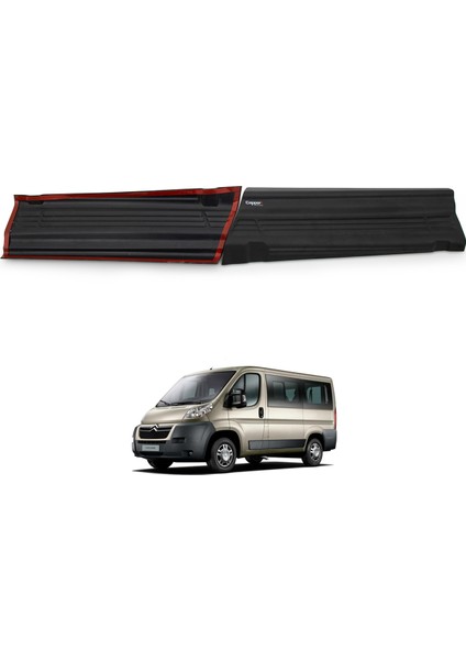 Citroen Jumper Kapı Eşiği Koruma (ABS) Mat Siyah 2 Parça 2014 ve Sonrası