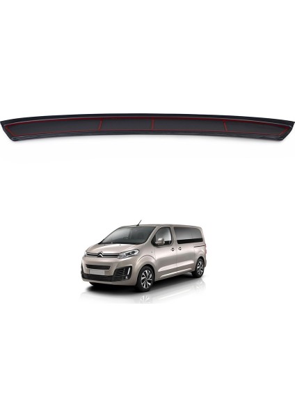 Citroen Jumpy|Spacetourer Arka Tampon Eşiği Koruma (ABS) Mat Siyah 2017 ve Sonrası