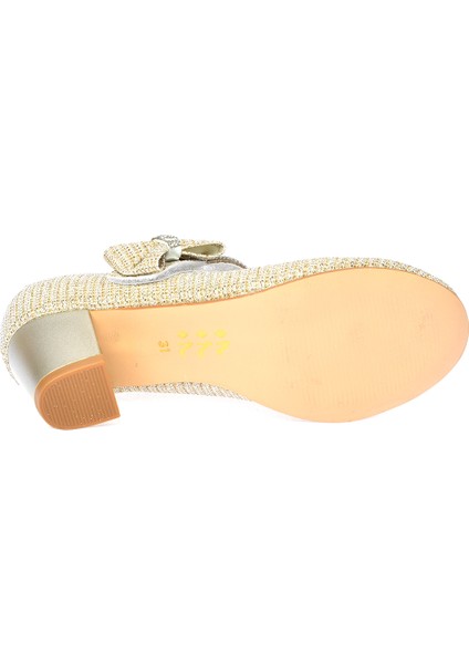 Kiko 750 Çupra Günlük Kız Çocuk 4 Cm Topuk Babet Ayakkabı Altın