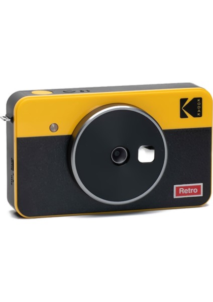 Mini Shot Combo 2 RETRO/C210 - Anında Baskı Dijital Fotoğraf Makinesi - Sarı