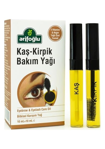 Kaş Kirpik Bakım Yağı 10+10ML (Doğal E Vitaminli Organik Argan Yağlı)