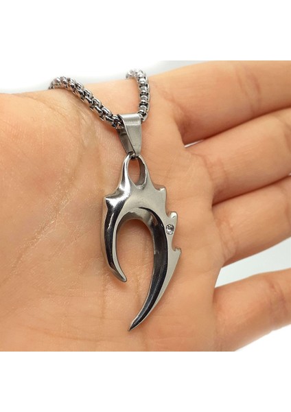 Rhinestone Tribal Alev Erkek Çelik Kolye Zincir modelleri