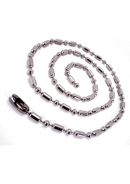 Orta Kalınlıkta Bambu Paslanmaz Çelik Erkek Kolye Zincir