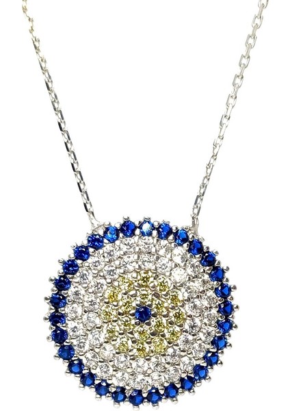 Nazar Boncuğu Kadın Gümüş Kolye