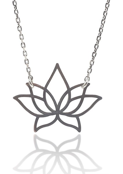 Lotus Çiçeği Kadın Gümüş Kolye