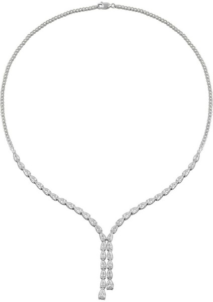 Füreyya Zirkon Taşlı Kadın Gümüş Kolye