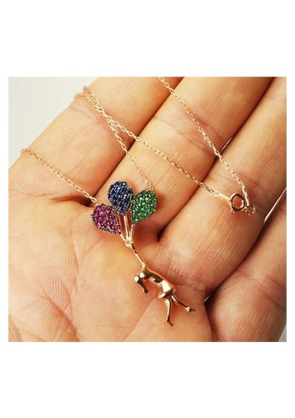 Balonlu Kız Kadın Gümüş Kolye fiyatları