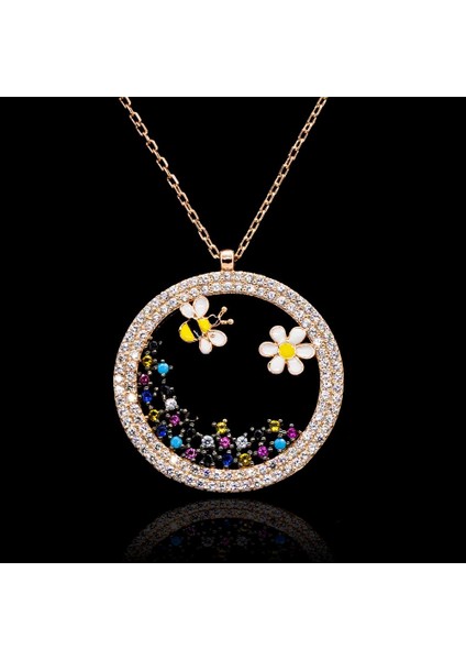 Arı ve Bahar Çiçekleri Rose Kadın Gümüş Kolye fiyatları