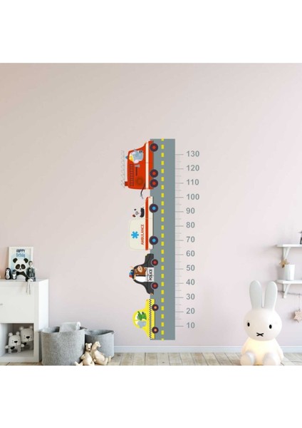 Kt Decoration Taşıtlar ve Yollar Boy Ölçer Gelişim Tablosu Duvar Sticker