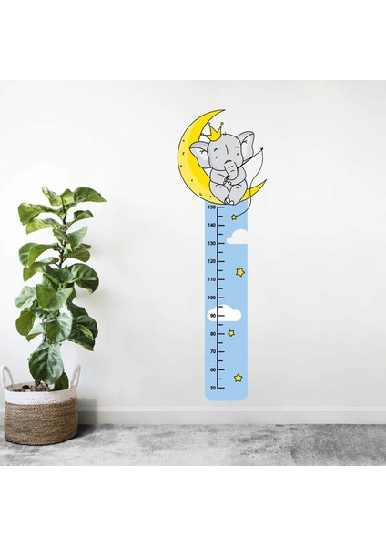 Kt Decoration Sevimli Fil Boy Ölçer Çocuk Odası Duvar Sticker