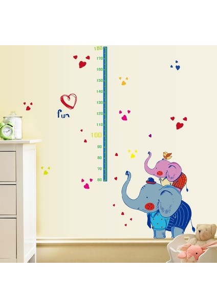 Kt Decoration Sevimli Filler Çocuk ve Bebek Odası Duvar Dekoru Boy Ölçer Duvar Sticker Çıkartma