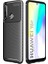 Huawei Y6P Kılıf Karbon Desenli Lux Negro Silikon Siyah + Cam Ekran Koruyucu 1