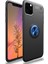 Apple iPhone 11 Pro Kılıf Kamera Çıkıntılı Renkli Yüzüklü Standlı Mıknatıslı Kapak (Ravel) 2