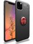 Apple iPhone 11 Pro Kılıf Kamera Çıkıntılı Renkli Yüzüklü Standlı Mıknatıslı Kapak (Ravel) 4